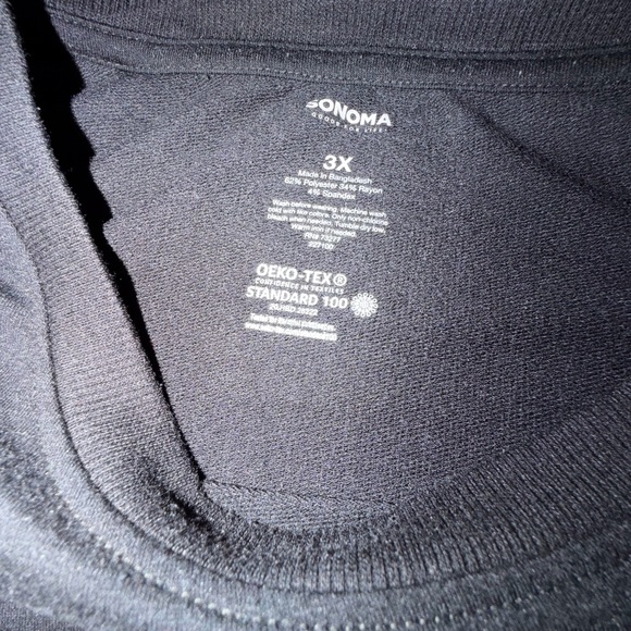 Sonoma Women's Black Long Sleeve Tee - Picture 2 of 2